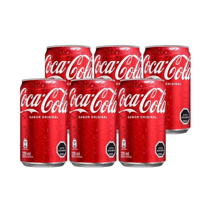 6 Bebidas Coca Cola Original 220cc