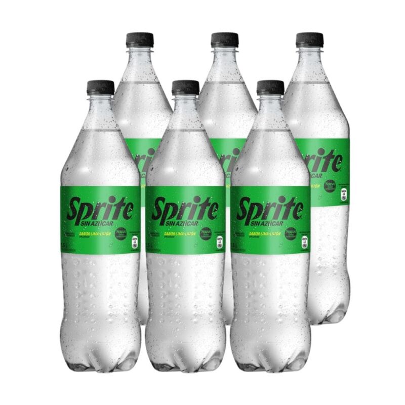 6 Bebidas Sprite Sin Azucar 1.5 Litros