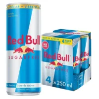 4 Energetica Red Bull Sugar Free Lata 250cc