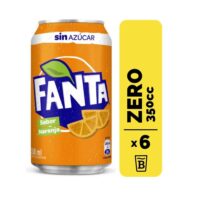 6 Bebida Fanta Zero Lata 350cc
