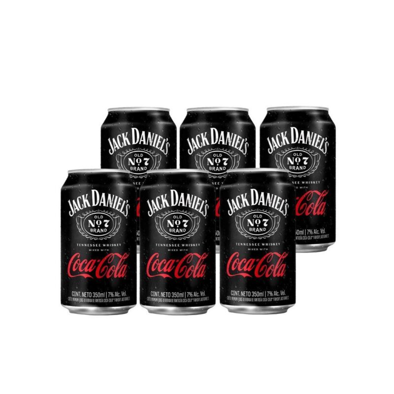 6 Coctel Jack and Coke Lata 350cc