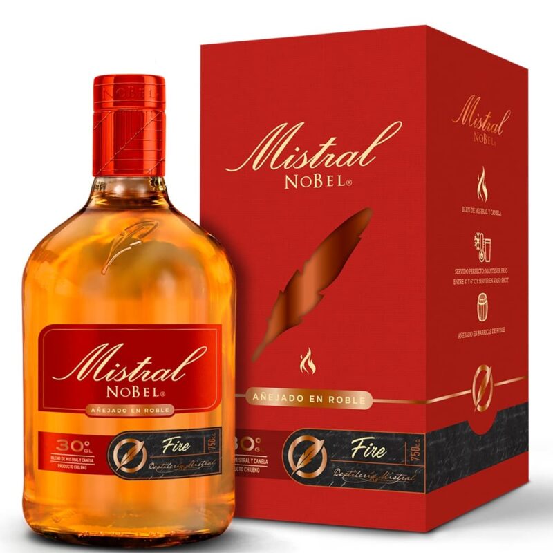 Pisco Mistral Nobel Fire 750cc