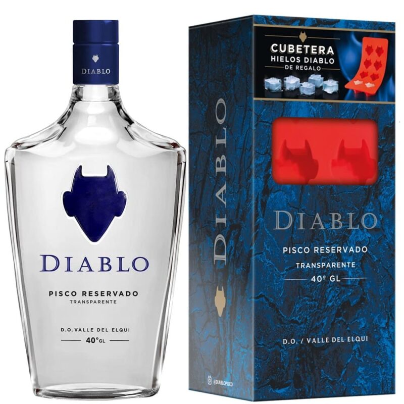 Pisco Diablo Transparente 700cc + Cubeta