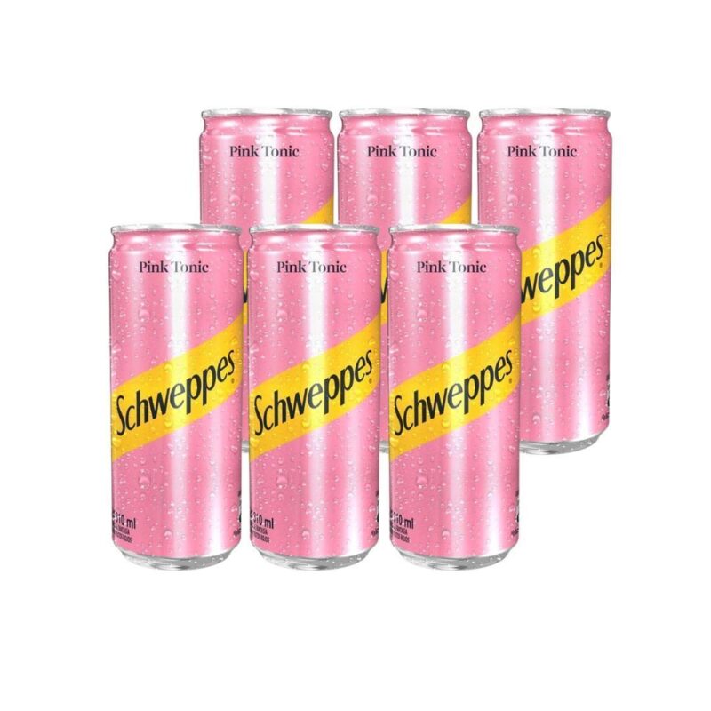 6 Bebidas Schweppes Pink Tonic 310cc