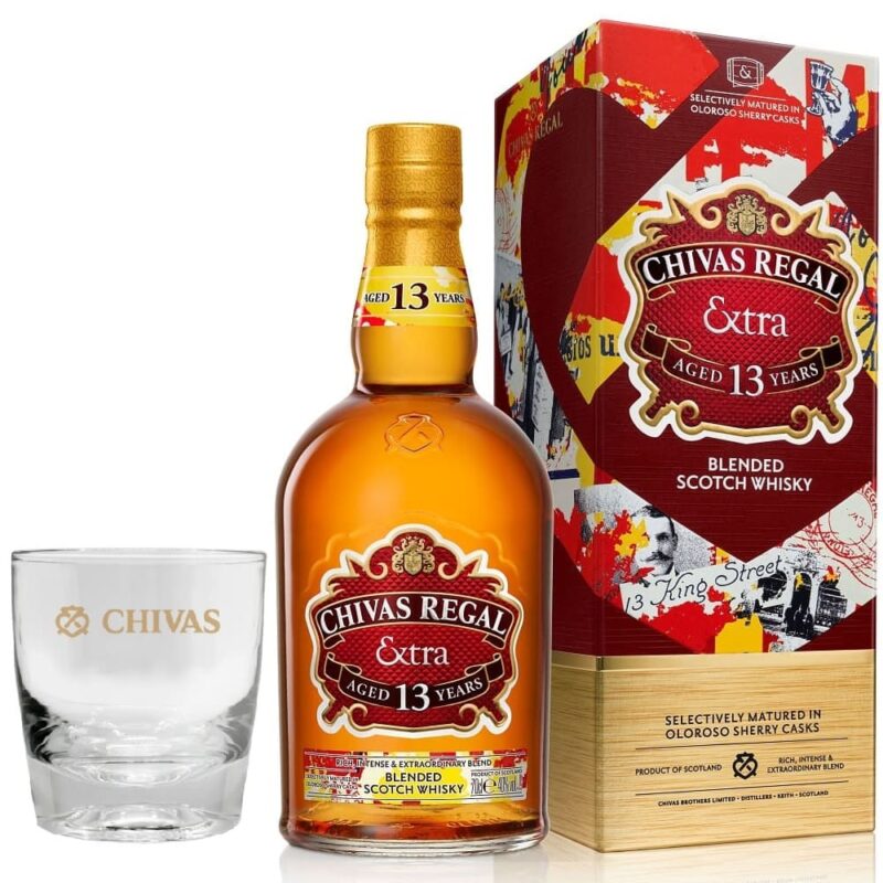 Whisky Chivas Extra 13 Años 750cc + Vaso