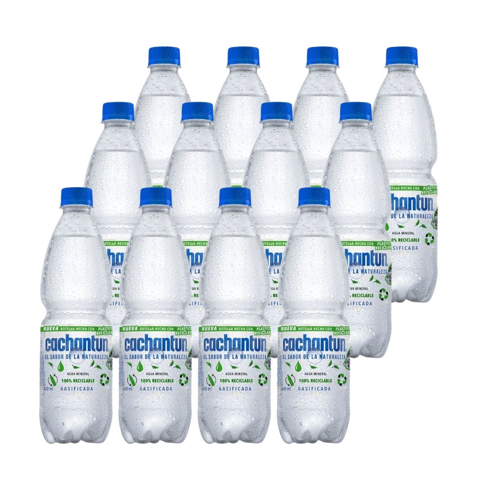 12 Agua Cachantun Con Gas 600cc