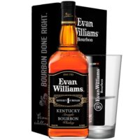 Pack Whiskey Evan Williams Black 1 Litro + Vaso