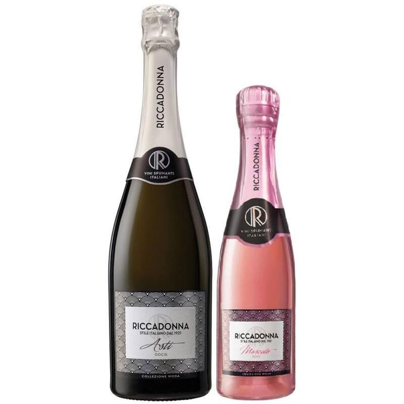 Espumante Riccadonna Asti 750cc + Moscato Rose 200cc