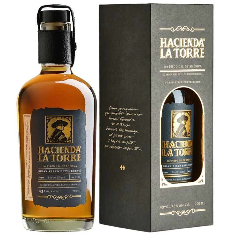 Pisco Hacienda la Torre Envejecido Estuche 700cc