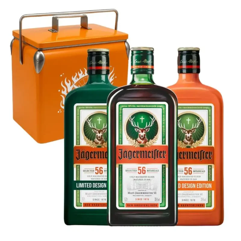 Pack 3 Licor Jagermeister + Cooler Pantone Naranjo