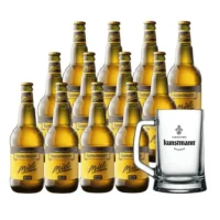 12 Cervezas Kunstmann Miel 500cc + Vaso Schop