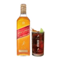 Pack Whisky Johnnie Walker Red Label 750cc + Vaso Largo de Vidrio