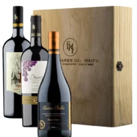 Pack 3 Vino Caja de Madera