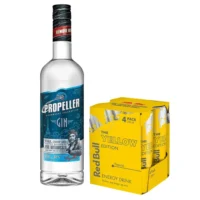 Pack Gin Propeller 700cc + 4 Red Bull Yellow