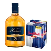 Pack Pisco Mistral Especial 1L + 4 Red Bull Regular 250cc