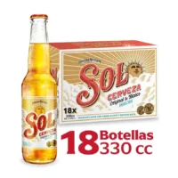 18 Cervezas Sol 330cc